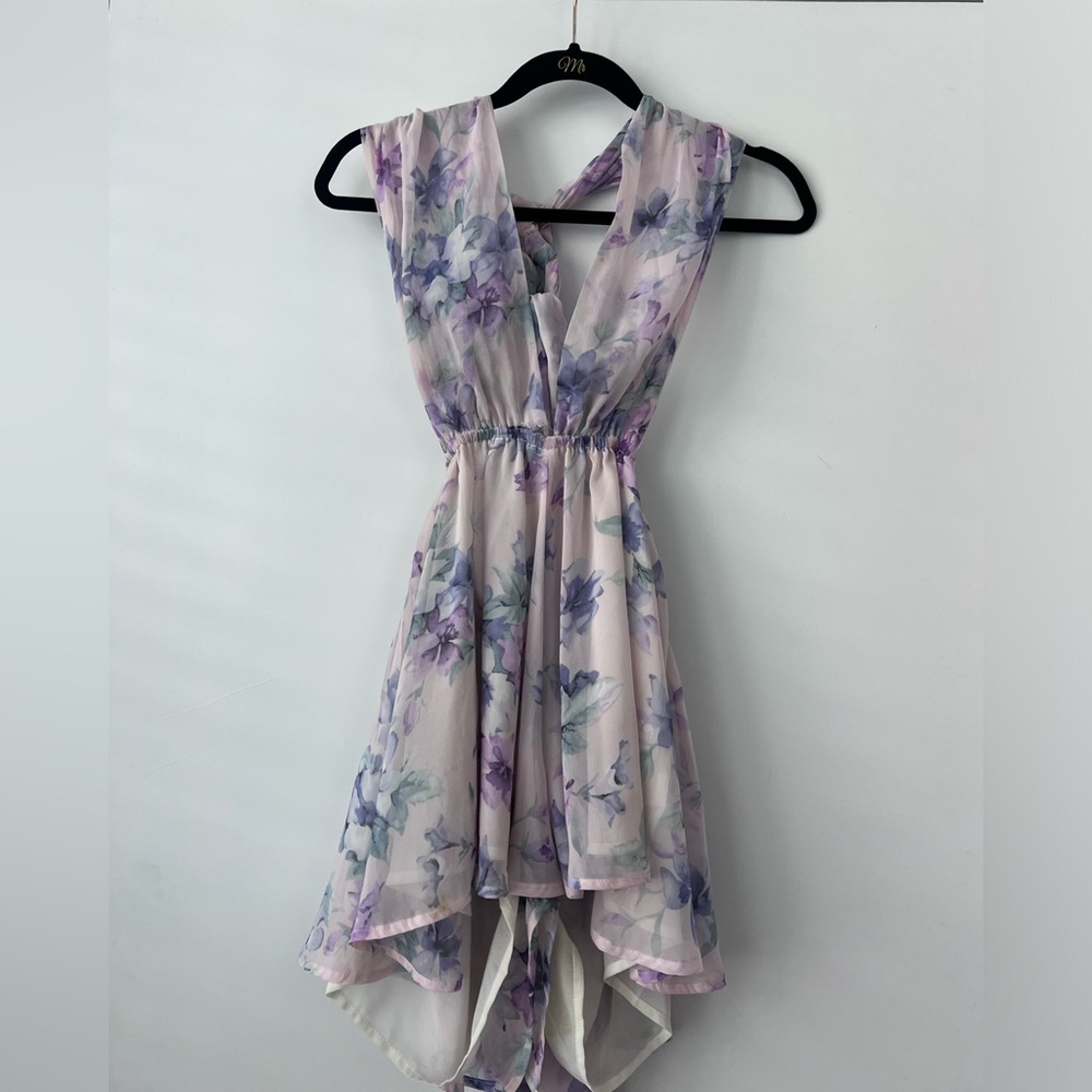 Floral one piece skirt with adjustable straps